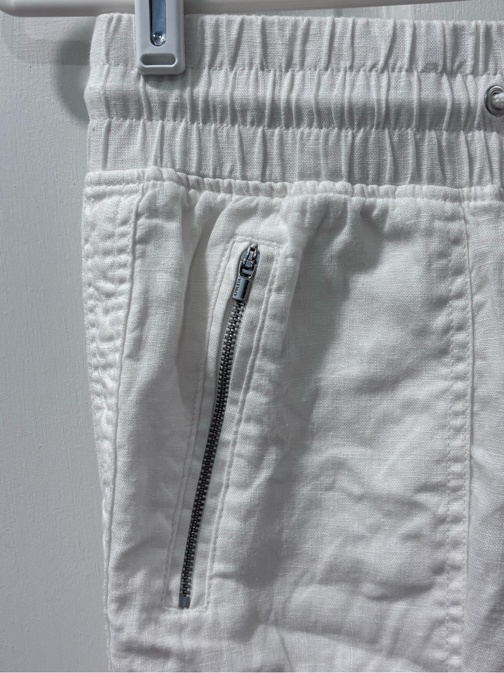 Athleta Women’s Cabo 100% Linen Joggers Size 0 White Lightweight Athleisure - Picture 3 of 9